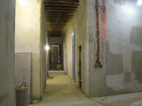 First Floor - Corridor looking west (with electrical box) - December 2, 2010