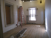 Second Floor--Southeast corner room with sanded original floor - January 20, 2011