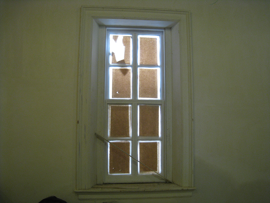 First Floor--Northeast corner room, detail of newly installed window - February 1, 2011