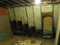 Third Floor--Insulation blown in, southwest central room - February 1, 2011