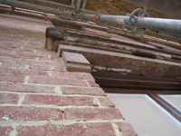 Windows and Doors--Repairing sills with Jahn Mortar (looking up) - February 18, 2011