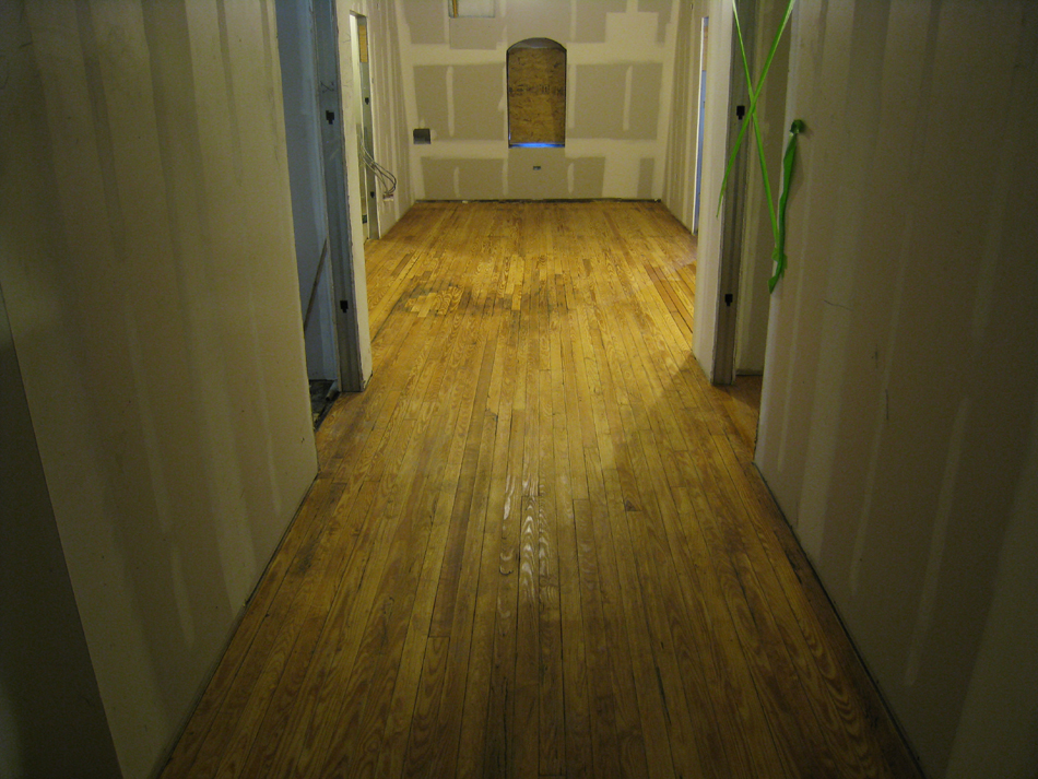 Third Floor--East Corridor--Final sanded and sealed original floors - March 3, 2011