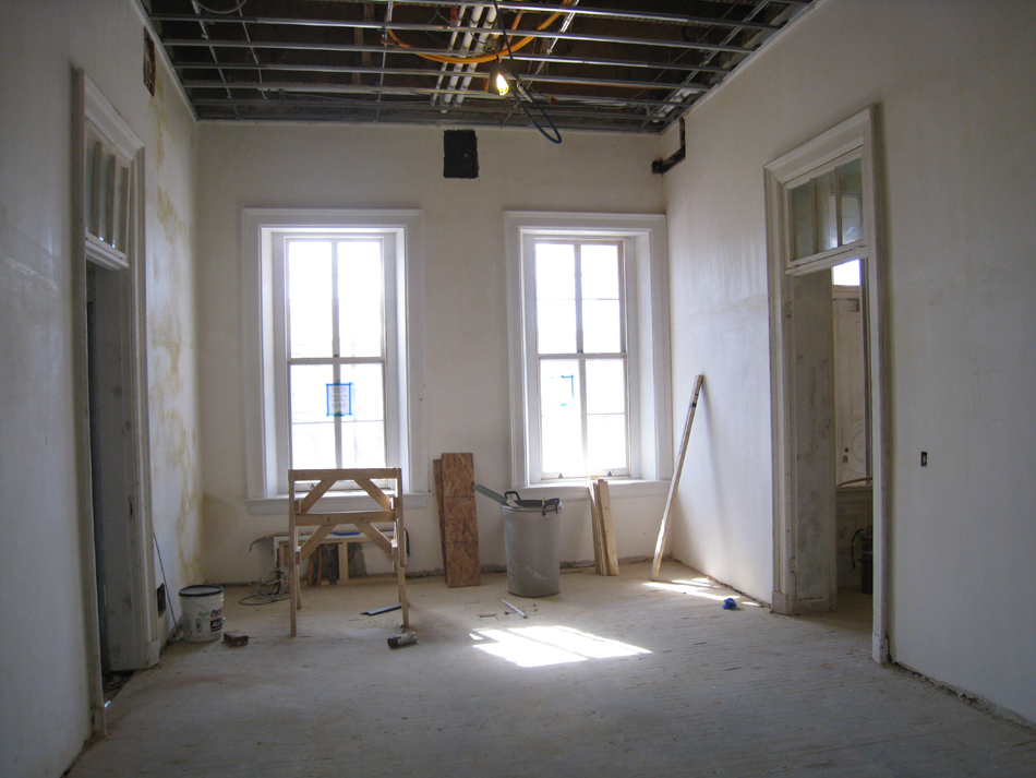 Second Floor--East central room with all priming done - March 3, 2011