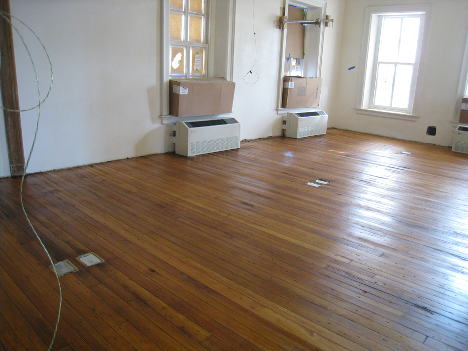 Second Floor--Northeast corner room--Sanded and sealed floor - March 14, 2011