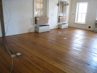Second Floor--Northeast corner room--Sanded and sealed floor - March 15, 2011