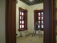 First Floor--South east corner room with newly painted window and door frames - April 9, 2011