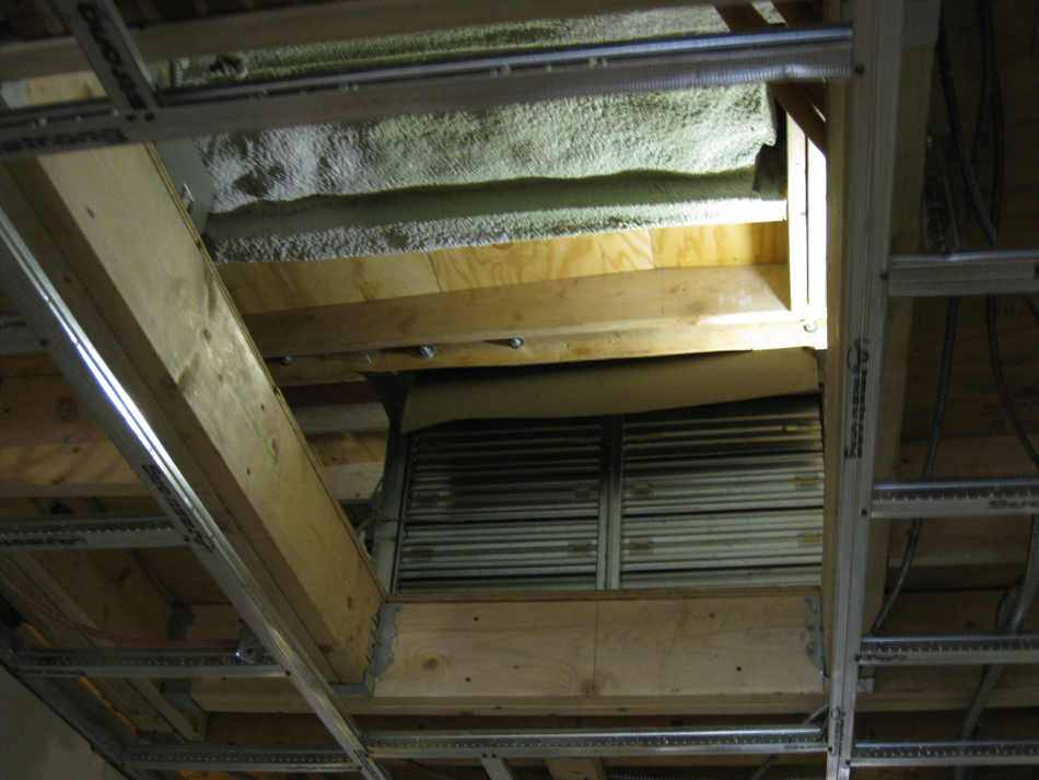 Third Floor--Detail of air conditioning unit in ceiling - April 9, 2011