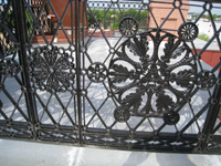 Roof--Detail of ironwork in Widow's Walk - April 29, 2011