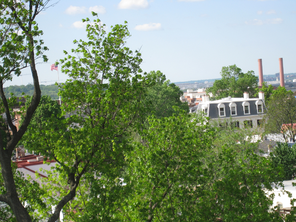 Roof--View of Commandant's Residence from Widow's Walk - April 29, 2011