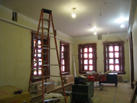 First Floor--North east corner room, with side lighting installed - April 29, 2011