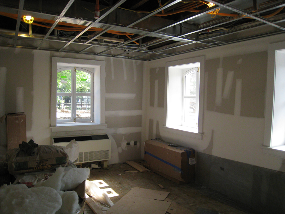 Ground Floor (Basement) --Finishing work on the north east corner room - May 11, 2011