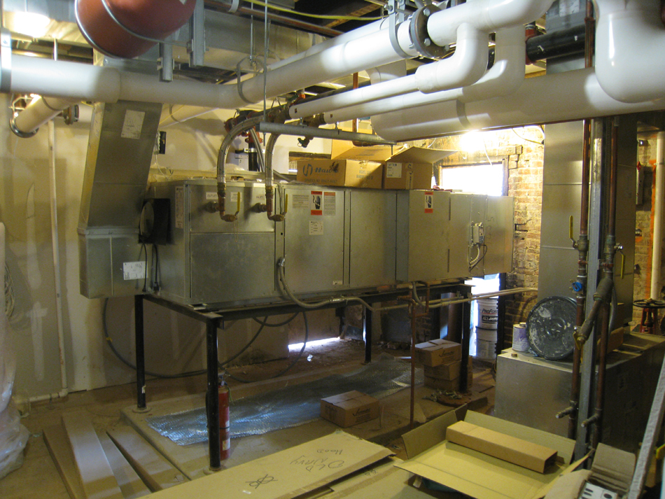 Ground Floor (Basement) --Mechanical room showing air handler - May 23, 2011