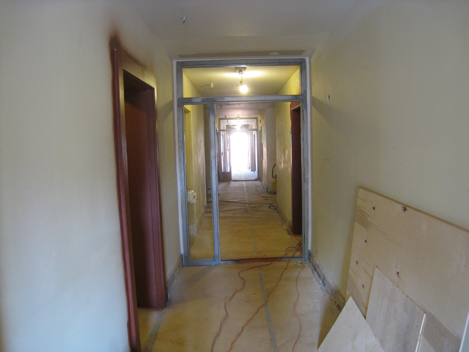 Ground Floor (Basement) --Main corridor looking west - May 23, 2011