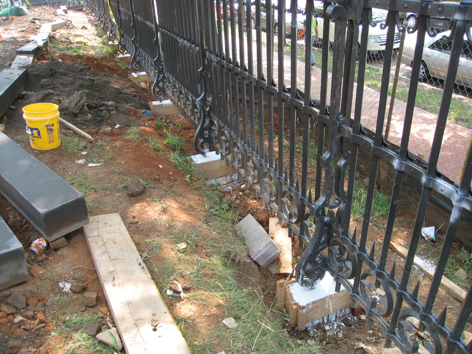 Fence--Forms filled with Jahn concrete - June 10, 2011