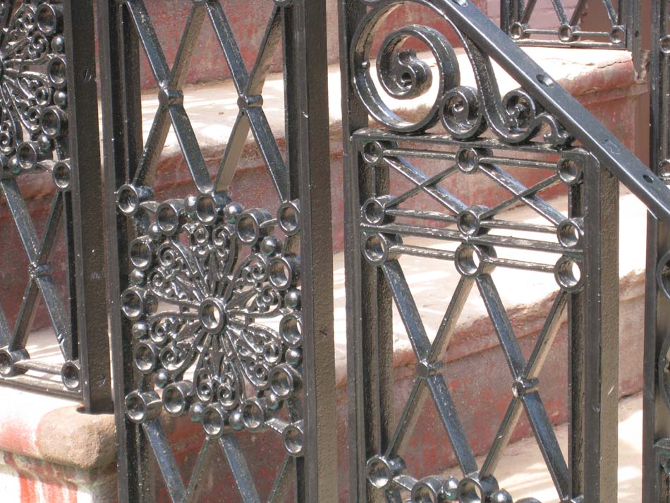 Elevation--North side showing newly restored and installed ironwork, detail - June 17, 2011