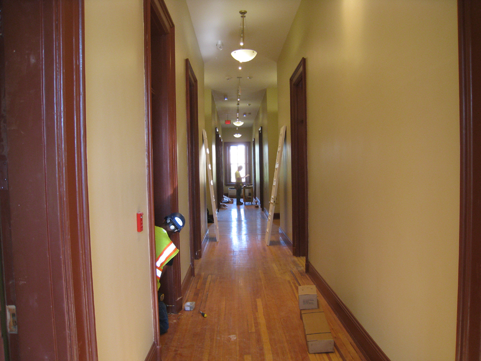 First Floor--Looking west in main corridor - June 29, 2011