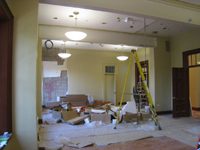 Second Floor--Large central room--lighting being installed - June 29, 2011