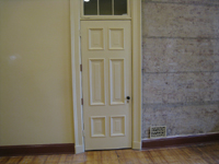 Doors and Windows--Original door with original hardware on first floor central room on east side - July 9, 2011