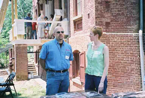 Carol Mitten and Peter May, Director and Deputy Director respectively of the DC Office of 
Property Management, fielded what seemed like hundreds of questions on the restoration of the 
building, the restoration of the fence and how the decision for the use of the building will be 
made.
